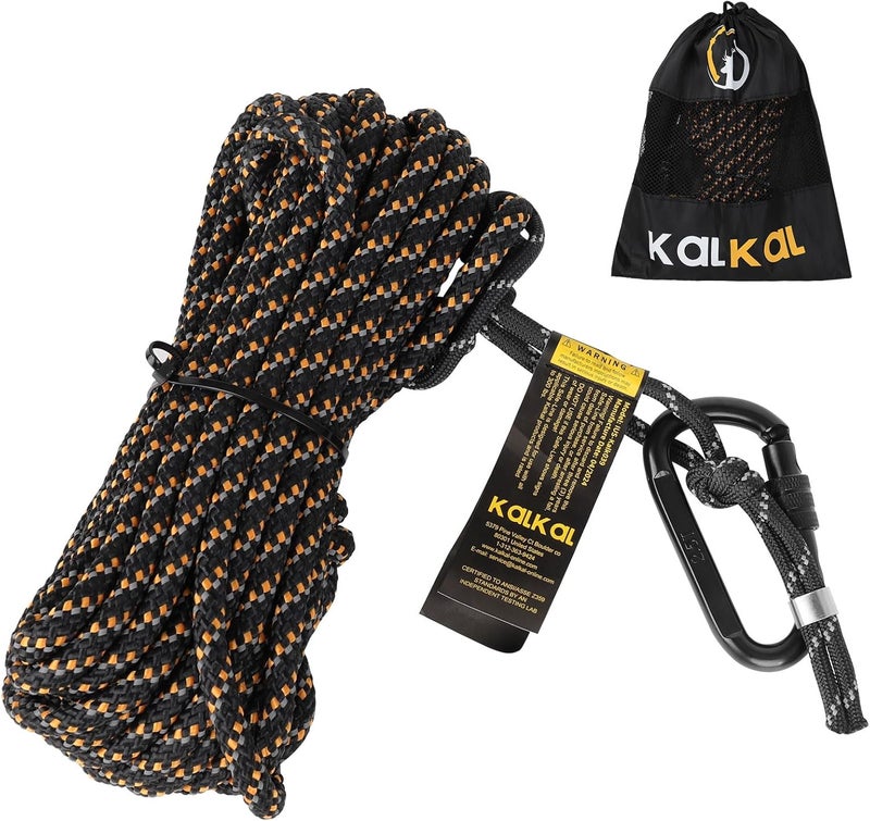 Kalkal Tree Stand Safety Rope, 30FT Reflective Lifeline Hunter Safety Harness for Tree-Stand Hunting - Image 1